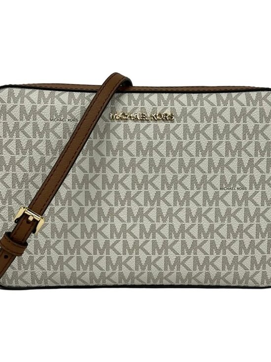 Michael Kors Handbags - MICHAEL KORS Jet Set Item: Large EW Crossbody Bag 35F8GTTC3B Light gray White